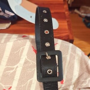 Black Belt with Silver Buckle